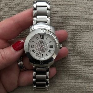 Juicy Couture Silver Watch w/ Crystal Face detail